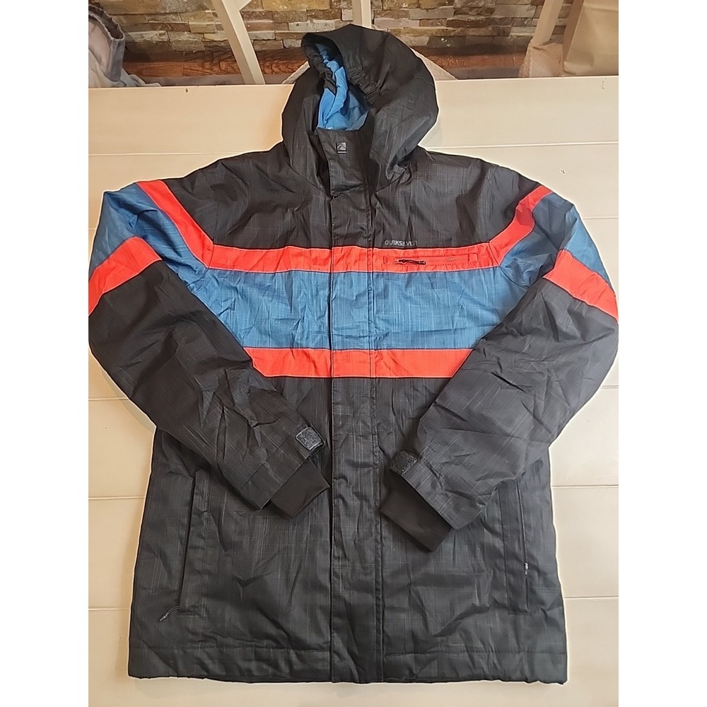 Quiksilver Jacket Snowboard Dry Flight 10k Ski Snow Coat Size XL 16 With Hood